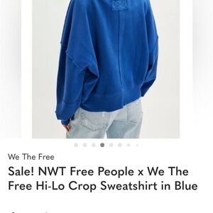 We The Free Vibrant Blue Oversized Sweatshirt